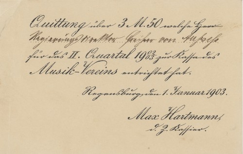 Quittung musikverein - quittung,